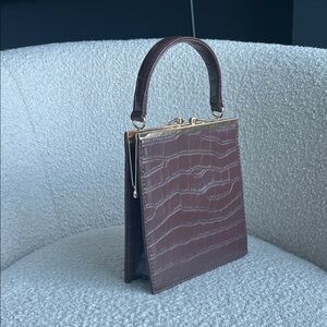 Cute Brown Bag with brass hardware